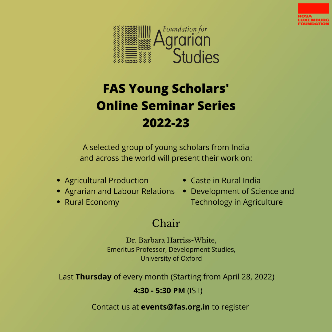 FAS Young Scholars' Online Seminar Series 2022-23
